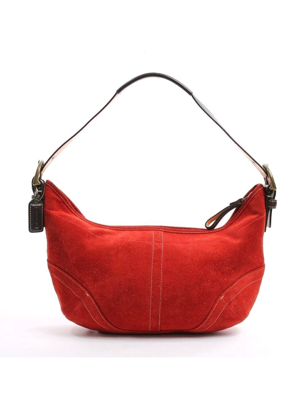 Coach Soho Red Suede Hobo Shoulder Bag Vintage Y2K 4286